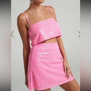 Showpo ELSWYTH Pink Sequin Set